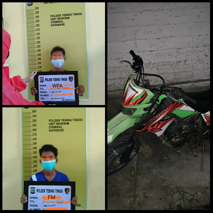 Polsek Tebing Tinggi Ringkus Dua Pelaku Curanmor di Selatpanjang