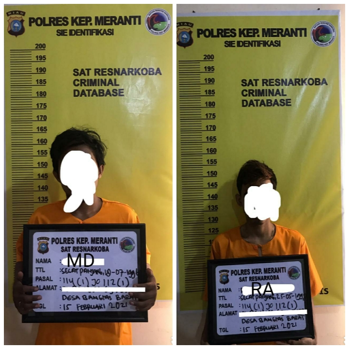 Polisi Tangkap 2 Pemuda Kepulauan Meranti saat Paketkan Sabu, 1 Orang Melarikan Diri
